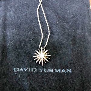 COPY - David Yurman petite diamond starburst pendant and chain